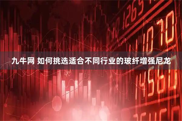 九牛网 如何挑选适合不同行业的玻纤增强尼龙